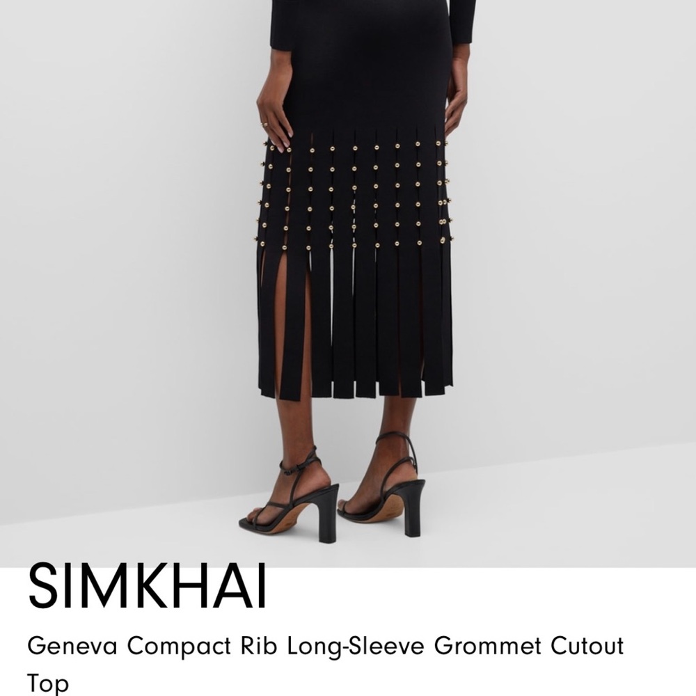 Elegant Black Skirt with Gold Accents